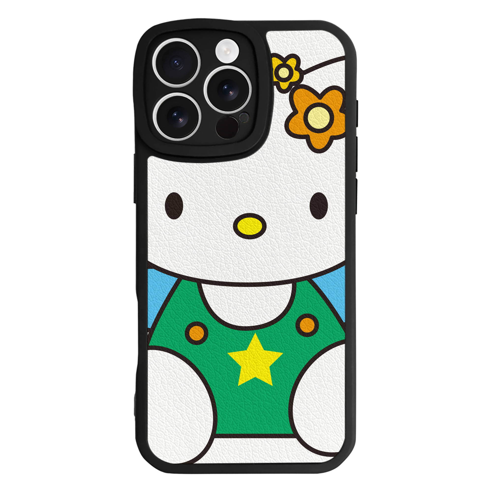 （画像用） Hello Kitty ハローキティ 【iPhone 16シリーズ対応】シリコンスマホケース（レザー調） 材質：シリコン